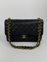 Chanel Jumbo Classic Double Flap In Black Caviar GHW