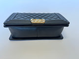 Chanel Boy Bag Medium In Black Lambskin GHW