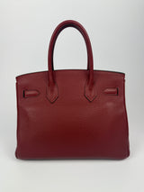 Hermès Birkin 30 In Rouge H Clemence Leather GHW