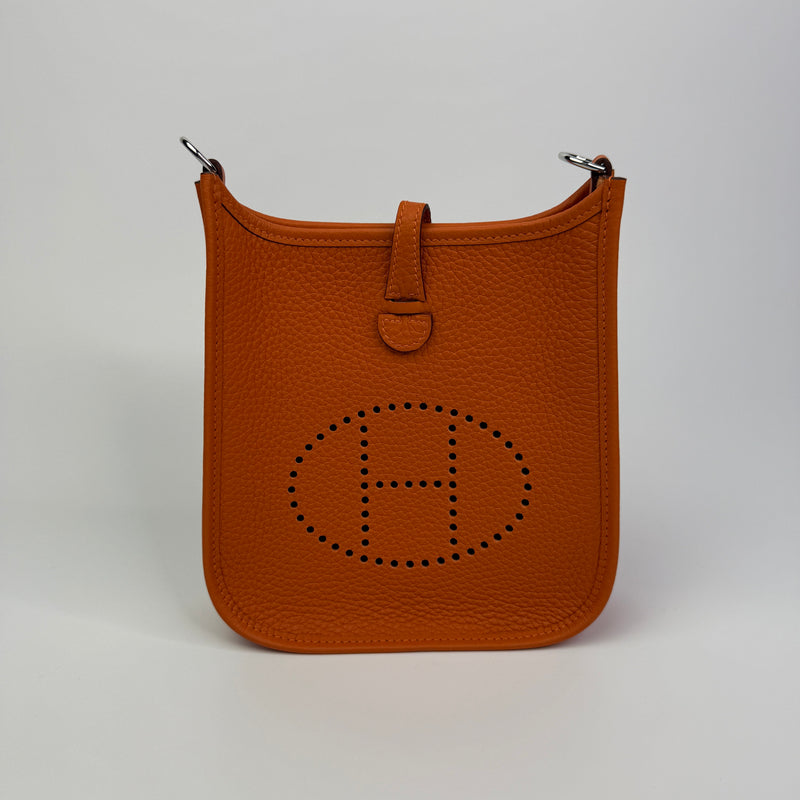 Hermès Evelyne TPM In Orange Clemence PHW