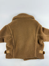 Max Mara Davy Camel Hair and Silk Teddy Jacket (Size UK8)