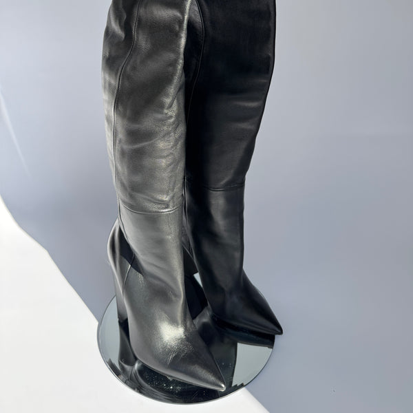 Saint Laurent Niki Knee Boots (Size 38.5/UK5.5)