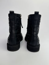 Fendi FF Embossed Ankle Boots (Size 38/ UK 5)