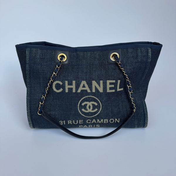 Chanel Deauville Small Tote Bag With GHW