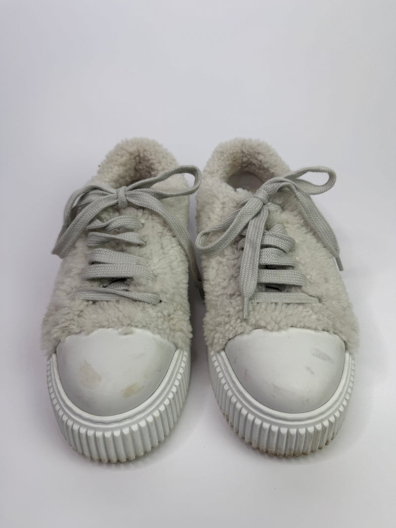 Miu Miu Shearling Sneakers (Size 39.5/UK6.5)