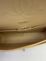 Chanel Jumbo Classic Double Flap In Beige Caviar Leather with GHW