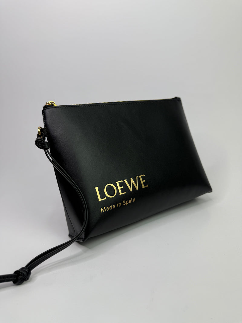 LOEWE Logo Print Leather Pouch