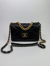 Chanel 19 Small In Black Lambskin Leather