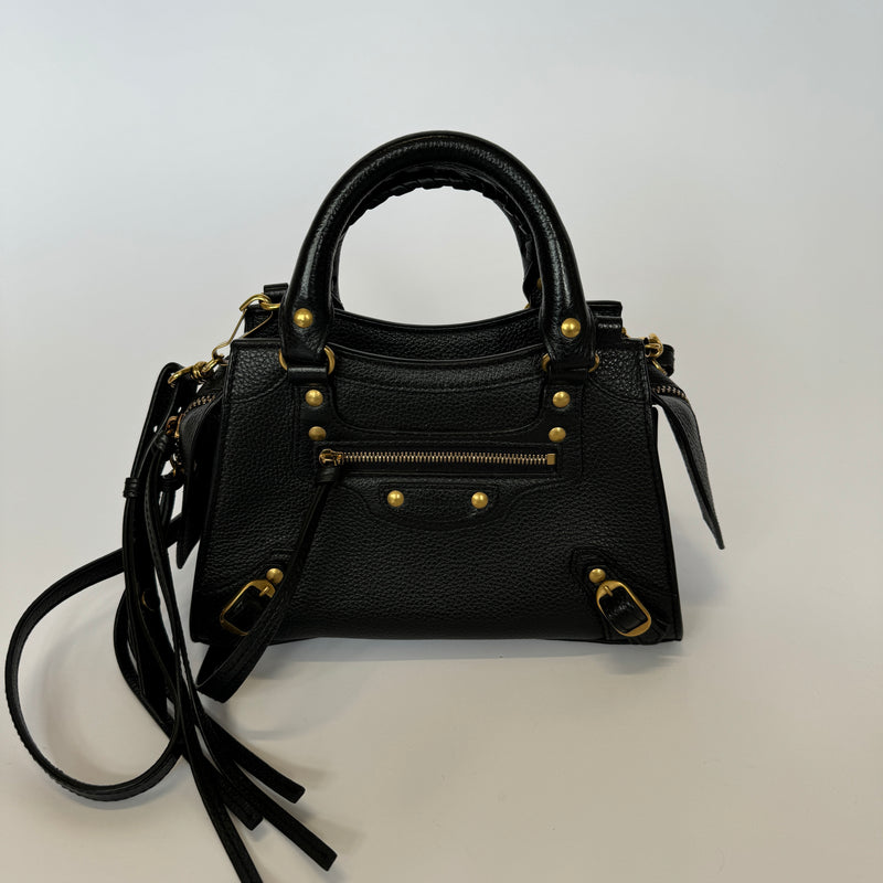 balenciaga black mini neo city classic bag