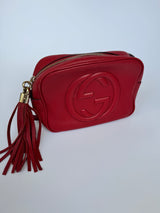 Gucci Red Soho Disco Leather Crossbody Bag