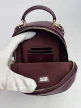 Chanel Quilted CC Mini Classic Backpack In Burgundy With PGHW