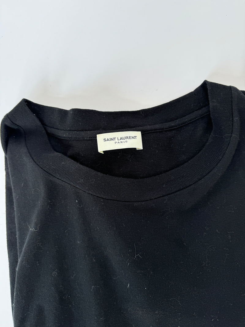 Saint Laurent Black Logo T-Shirt (Size M/UK10)