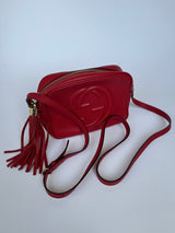 Gucci Red Soho Disco Leather Crossbody Bag