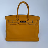 Hermès Birkin 35 Mustard Clemence With PHW