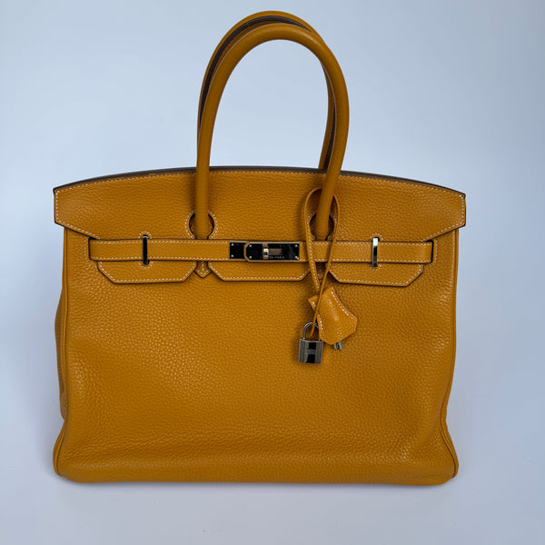 Hermès Birkin 35 Mustard Clemence With PHW