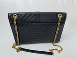 Saint Laurent Large Envelope Bag in Black GHW