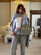 Hermès Kelly 28 In Gris Mouette Togo Leather GHW