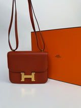 Hermès Constance 18 In Cuivre Chevre Leather