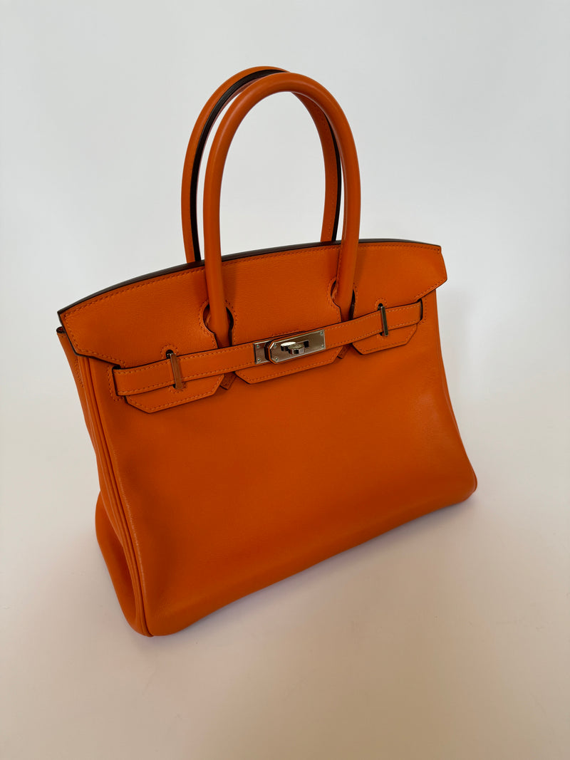 Hermès Birkin 30 In Orange Swift Leather PHW