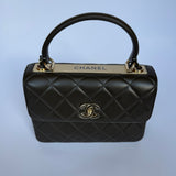 Chanel Trendy Small  In Khaki Lambskin Leather GHW