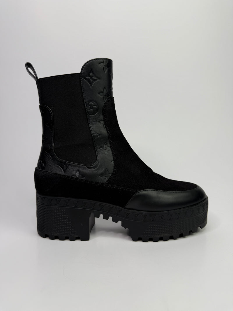 Louis Vuitton Laureate Platform Chelsea Boots (Size 38.5/UK5.5)