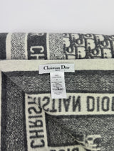 Christian Dior Grey Oblique Wool Blanket