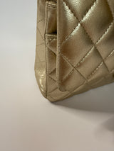 Chanel Metallic Gold Lambskin Quilted Classic Flap GHW