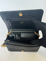 Chanel Boy Wallet On Chain In Black Caviar GHW