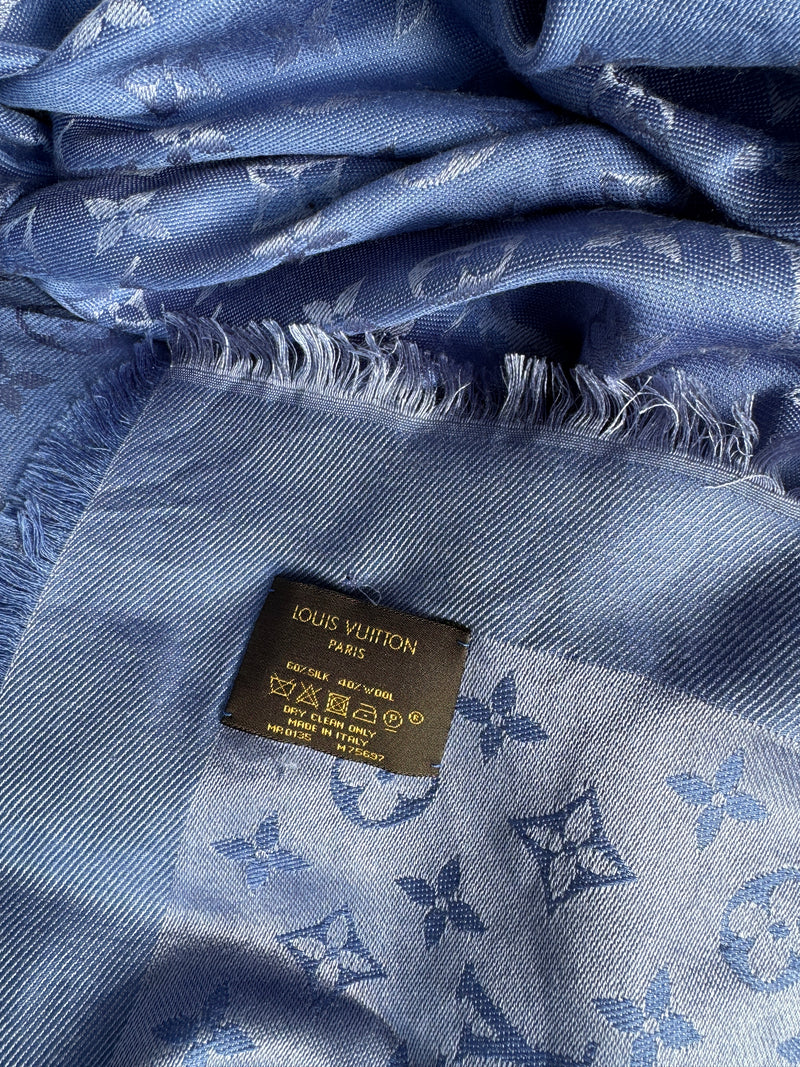 Louis Vuitton Blue Monogram Shawl