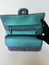 Chanel Medium Classic Flap In Iridescent Turquoise Lambskin SHW