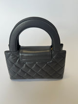 Chanel Mini Kelly Bag In Grey Calfskin GHW