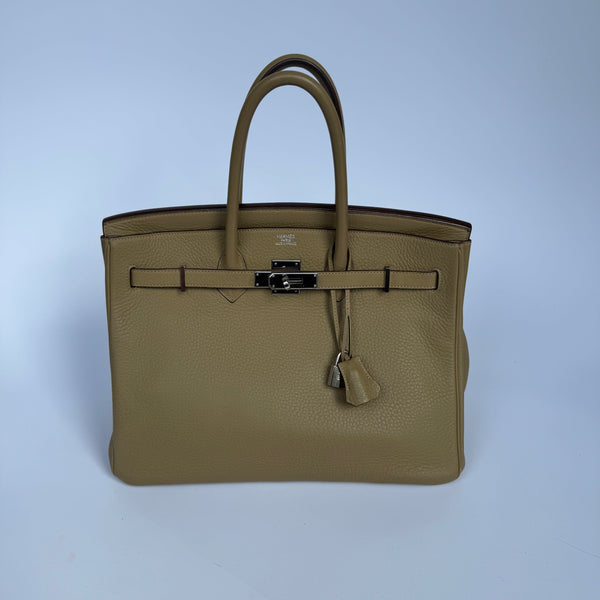 Hermès Birkin 35 In Trench Clemence PHW