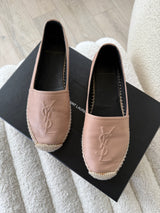 Saint Laurent Monogram Leather Espadrilles (Size 36/UK3)