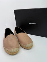 Saint Laurent Monogram Leather Espadrilles (Size 36/UK3)