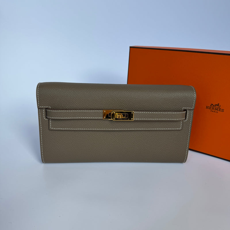 Hermès Kelly On The Go In Etoupe Epsom GHW