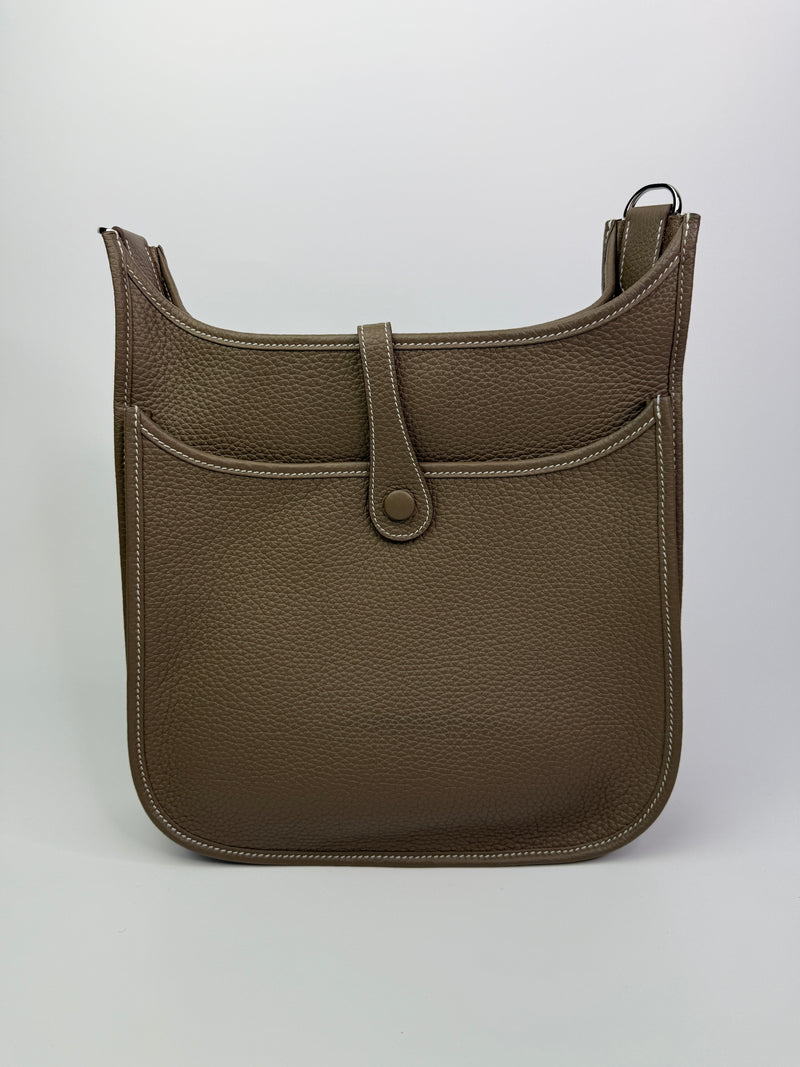 Hermès Evelyne 29 In Etoupe Clemence Leather PHW