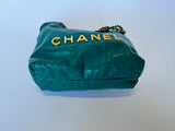 chanel 22 mini bag green calfskin ghw