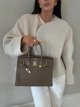 Hermès Birkin 30 In Etoupe Clemence PHW