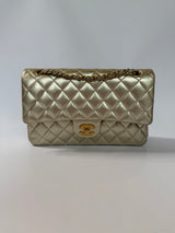 Chanel Metallic Gold Lambskin Quilted Classic Flap GHW