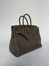 Hermès Birkin 35 In Gris Etain Togo PHW