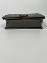 Chanel Boy Bag Medium In Grey Lambskin RHW