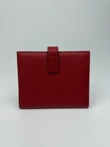 Hermès Bearn Compact Wallet In Red Epsom PHW