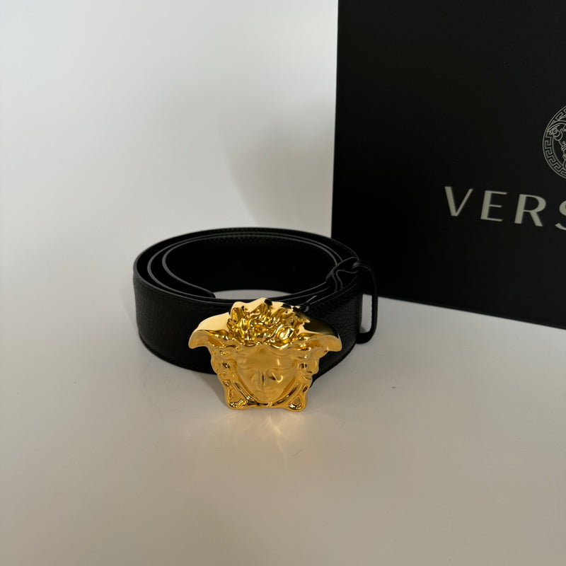 Versace La Medusa Leather Belt  (Size 95/38)