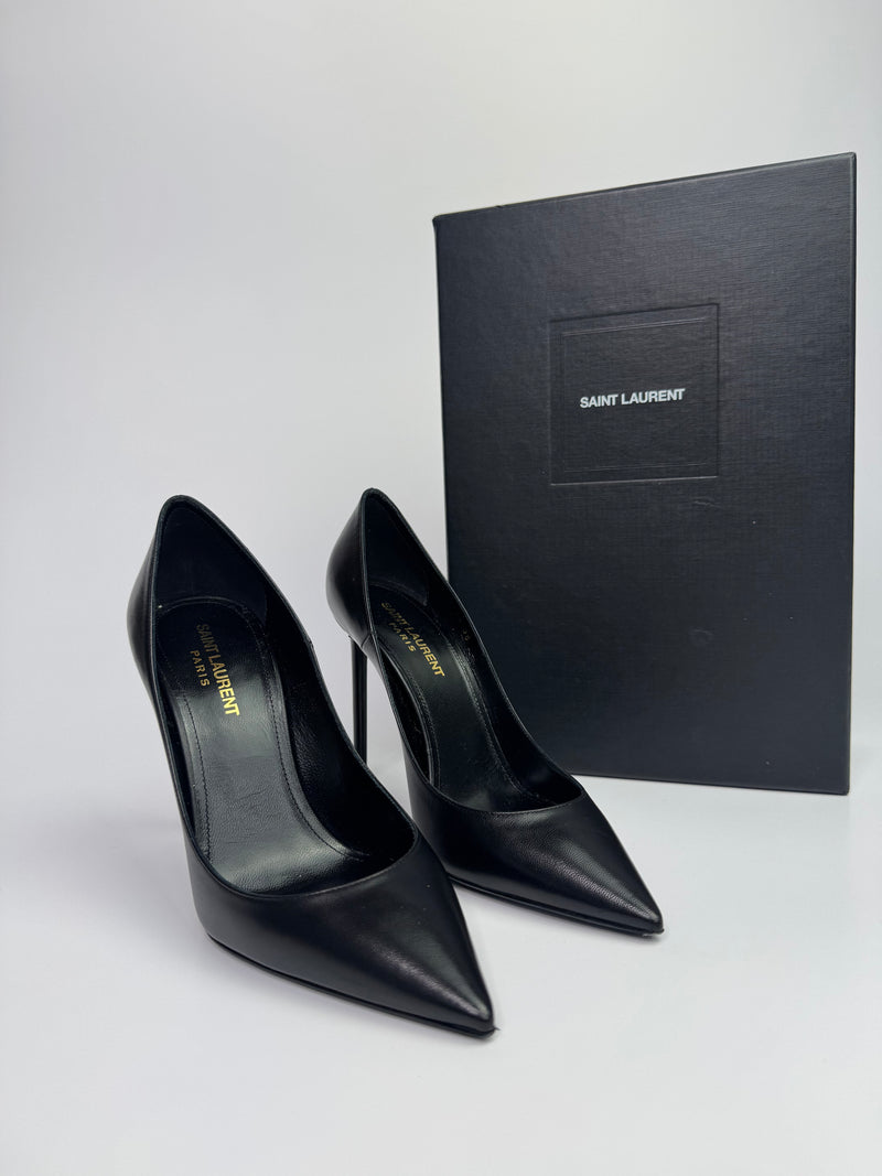 Saint Laurent Black Zoe 105 Heels (Size 38/UK 5)