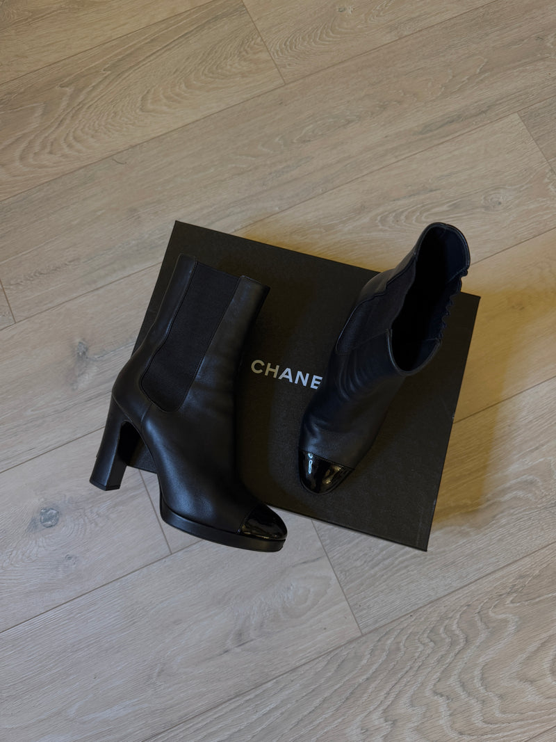 Chanel CC Ankle Boots (Size 39/UK6)