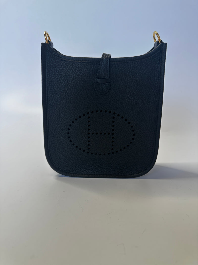 Hermès Evelyne TPM Black Clemence GHW