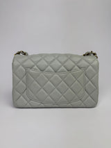 Chanel Mini Rectangle In Light Grey Lambskin With PGHW