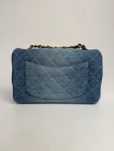 Chanel Mini Rectangle In Blue Ombre Denim With GHW