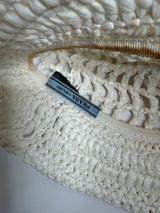 Prada Crochet White Bucket Hat