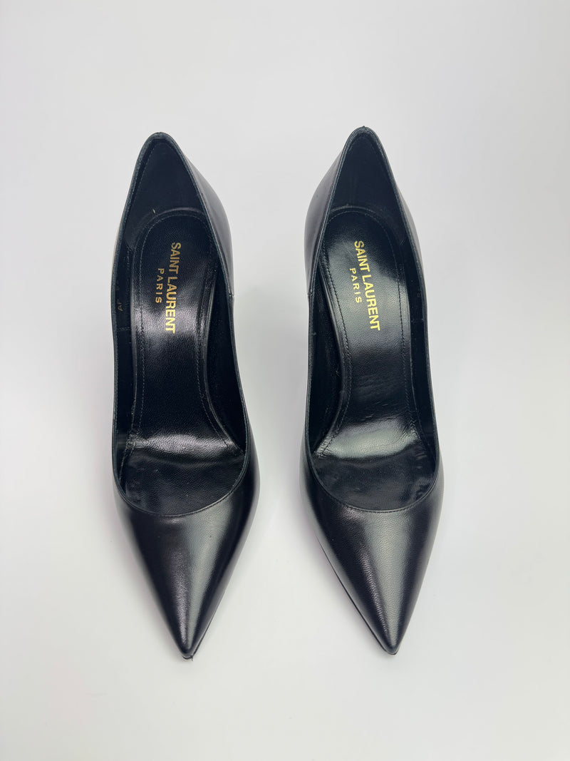 Saint Laurent Black Zoe 105 Heels (Size 38/UK 5)